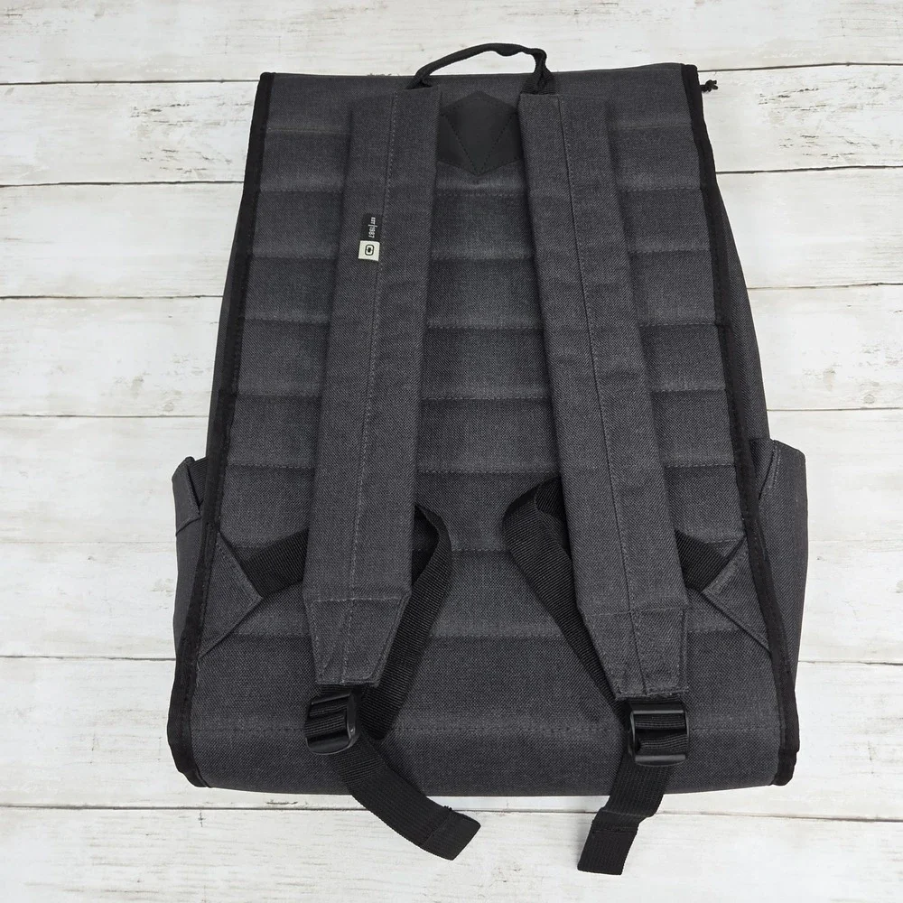 OGIO Pierian Rucksack Laptop Backpack Mens Heather Gray Buckle Flap Canvas